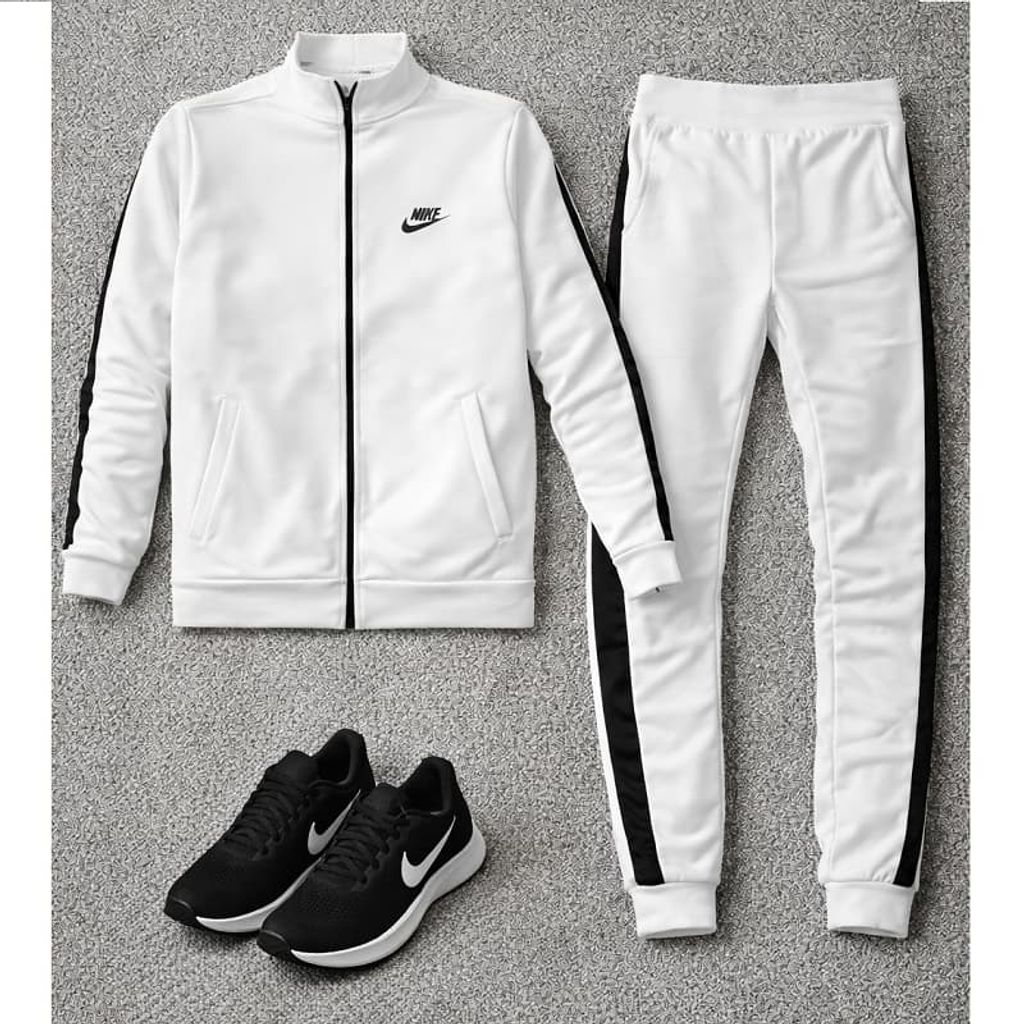 خرید آنلاین پکیج ست سوییشرت شلوار مردانه نایک مدل Madio  کفش ورزشی مردانه Nike مدل Tigo زیره سفید