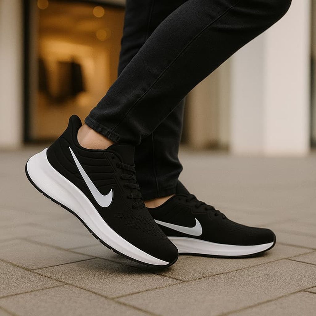خرید اینترنتی قیمت کفش ورزشی مردانه Nike مدل Tigo زیره سفید-مشکی