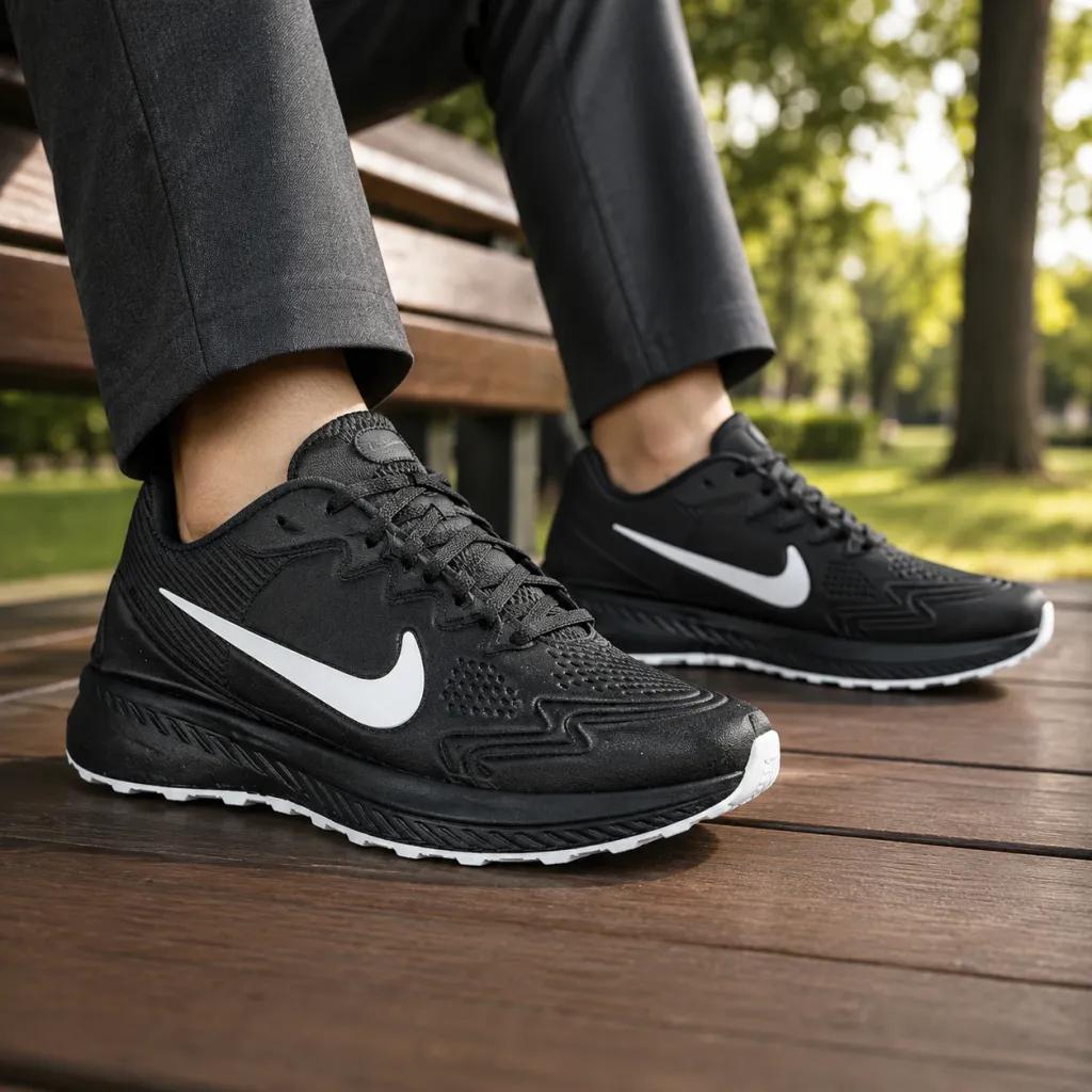 خرید اینترنتی قیمت کفش ورزشی مردانه Nike مدل Tigo زیره سفید-مشکی