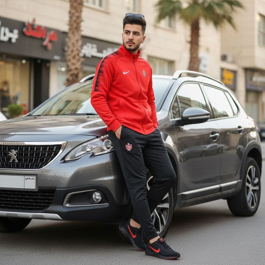 خرید اینترنتی قیمت پکیج ست سوییشرت شلوار پرسپولیس مردانه مدلJ92 کفش ورزشی مردانه Nike مدل Tigo زیره قرمز