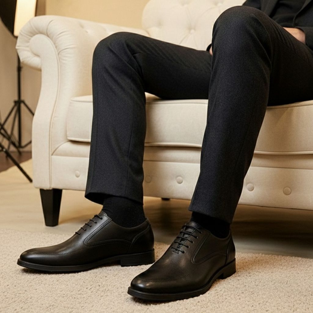 فروش اینترنتی کفش رسمی بندی مردانه مدل Sabalan-مشکی