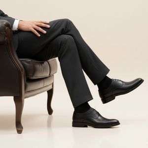 قیمت ارزان کفش رسمی بندی مردانه مدل sahand-مشکی