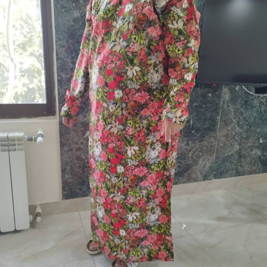 خرید آنلاین پیراهن نخی زنانه آستین بلند