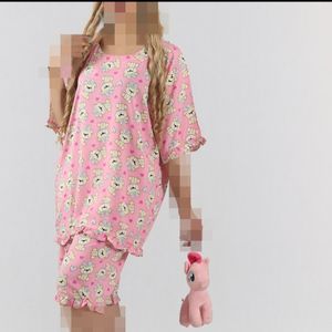 مشخصات تیشرت شلوارک نخی زنانه