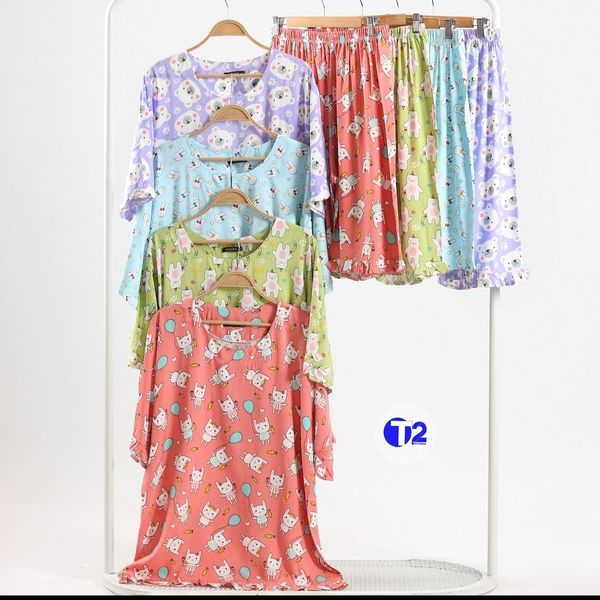 تیشرت شلوارک نخی زنانه