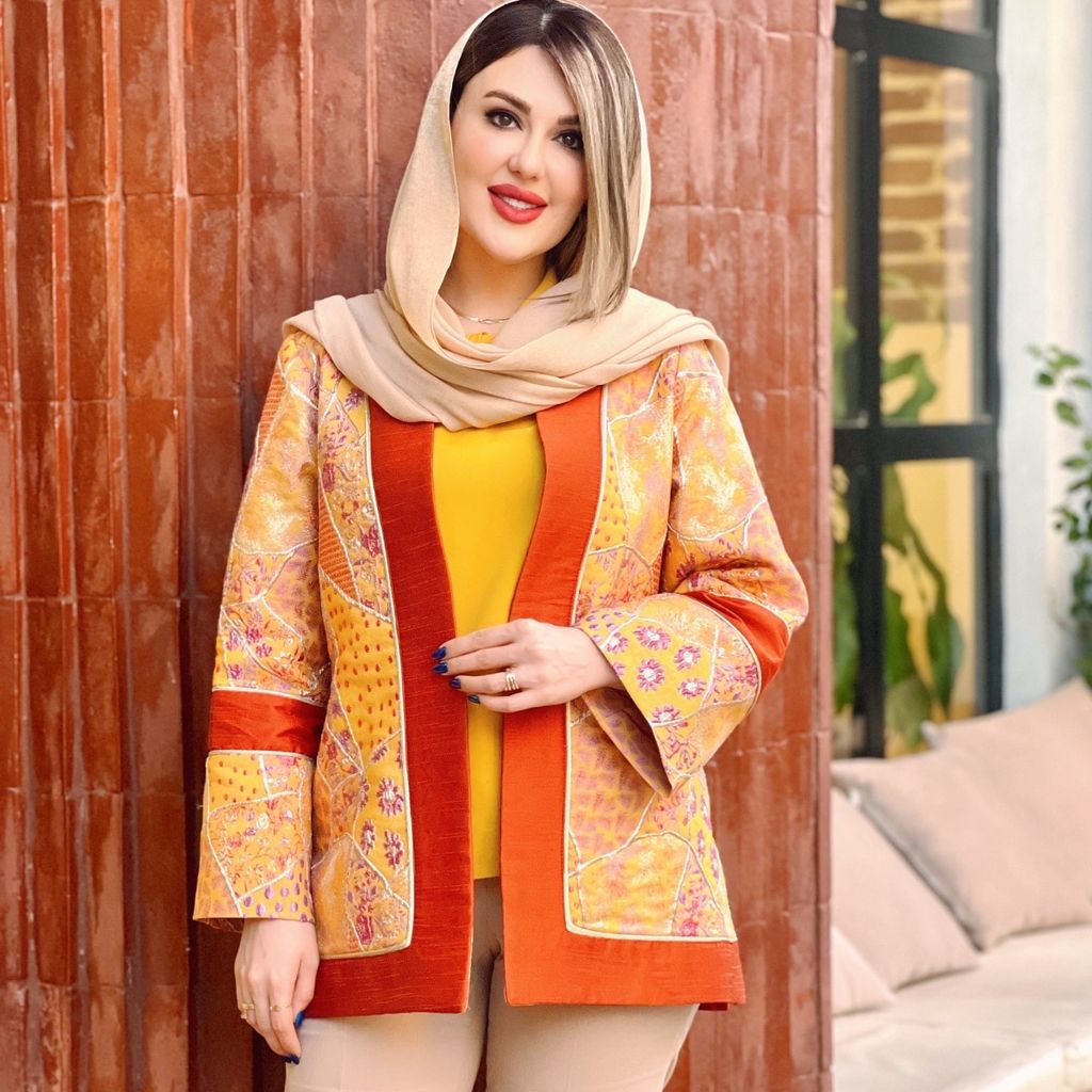 خرید آنلاین مانتو ژاکارد زنانه مدل گلاره (کالکشن فروزان نریمیسا)