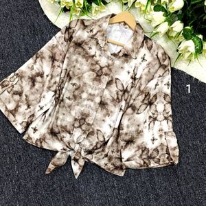 خرید اینترنتی شومیز گره ای پینترستی پروانه زنانه و دخترانه