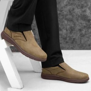 فروش اینترنتی کفش مردانه اداری کشی مدل استیو رنگ کرم