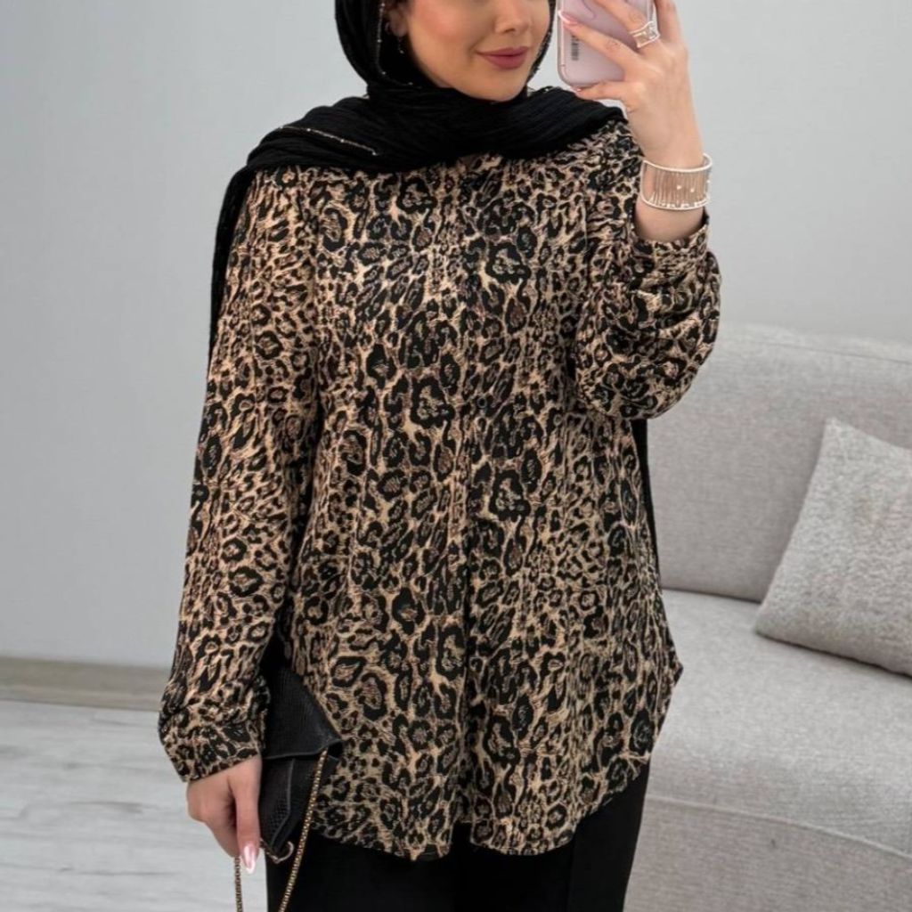 خرید انلاین شومیز پلنگی 9494