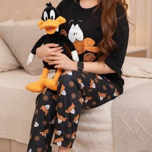 فروش اینترنتی ست تیشرت شلوار آستین سه ربع انیمیشن