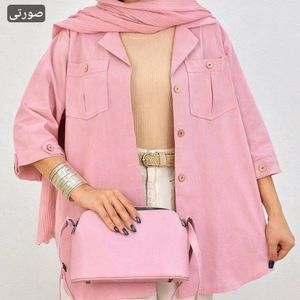 خرید آنلاین مانتو کتان لنین آستین فلشی