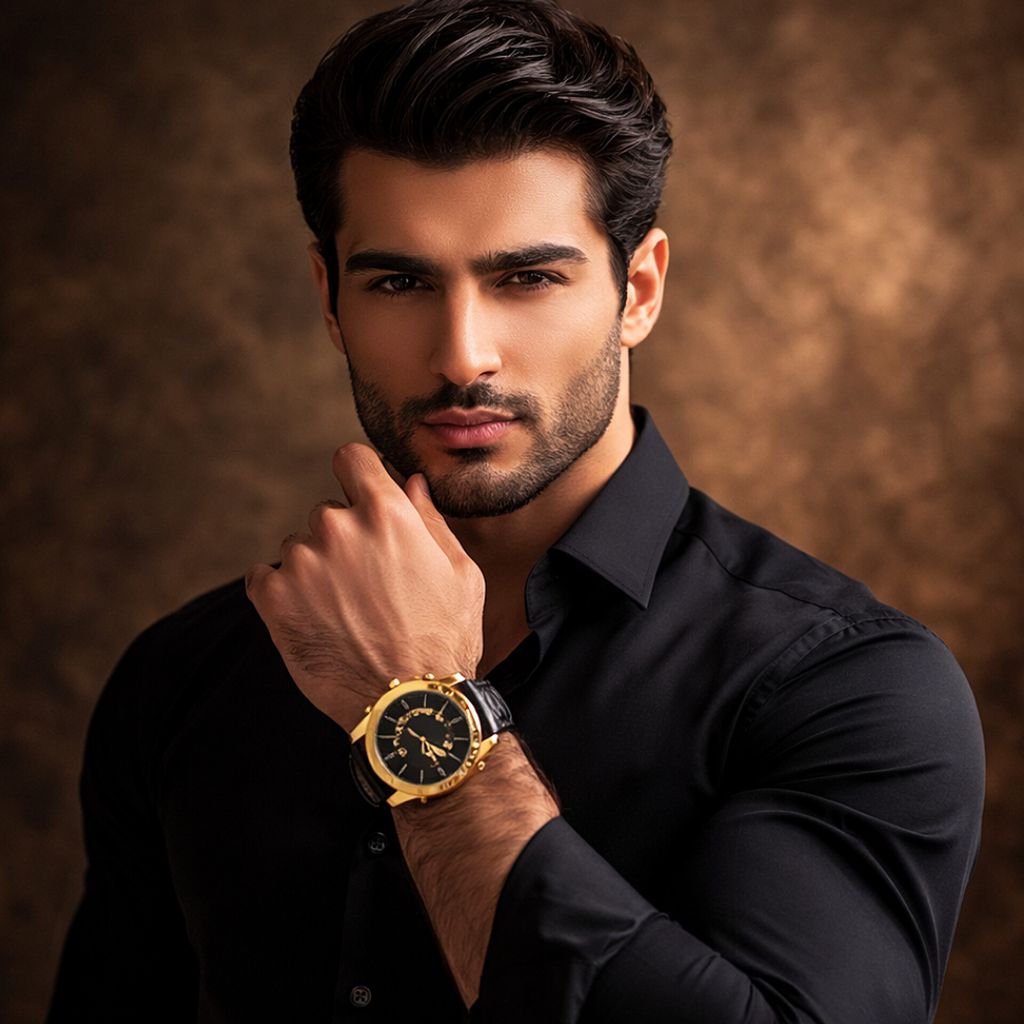 خرید اینترنتی قیمت ساعت romanson مشکی طلایی مدل B62