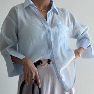 خرید انلاین شومیز حریر یقه هفت کد 220625