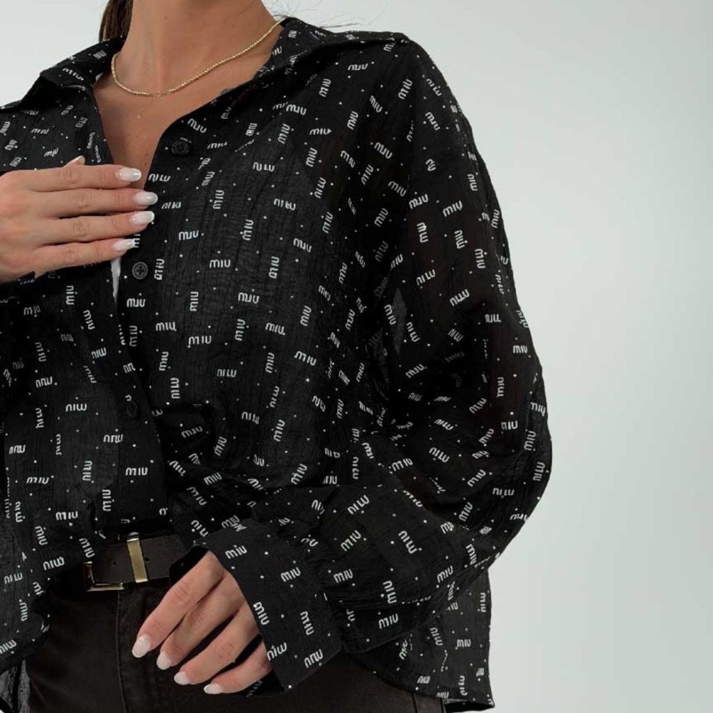 قیمت ارزان شومیز جلو گره MIU MIU کد 220646