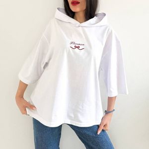 تیشرت باکسی کلاهدار