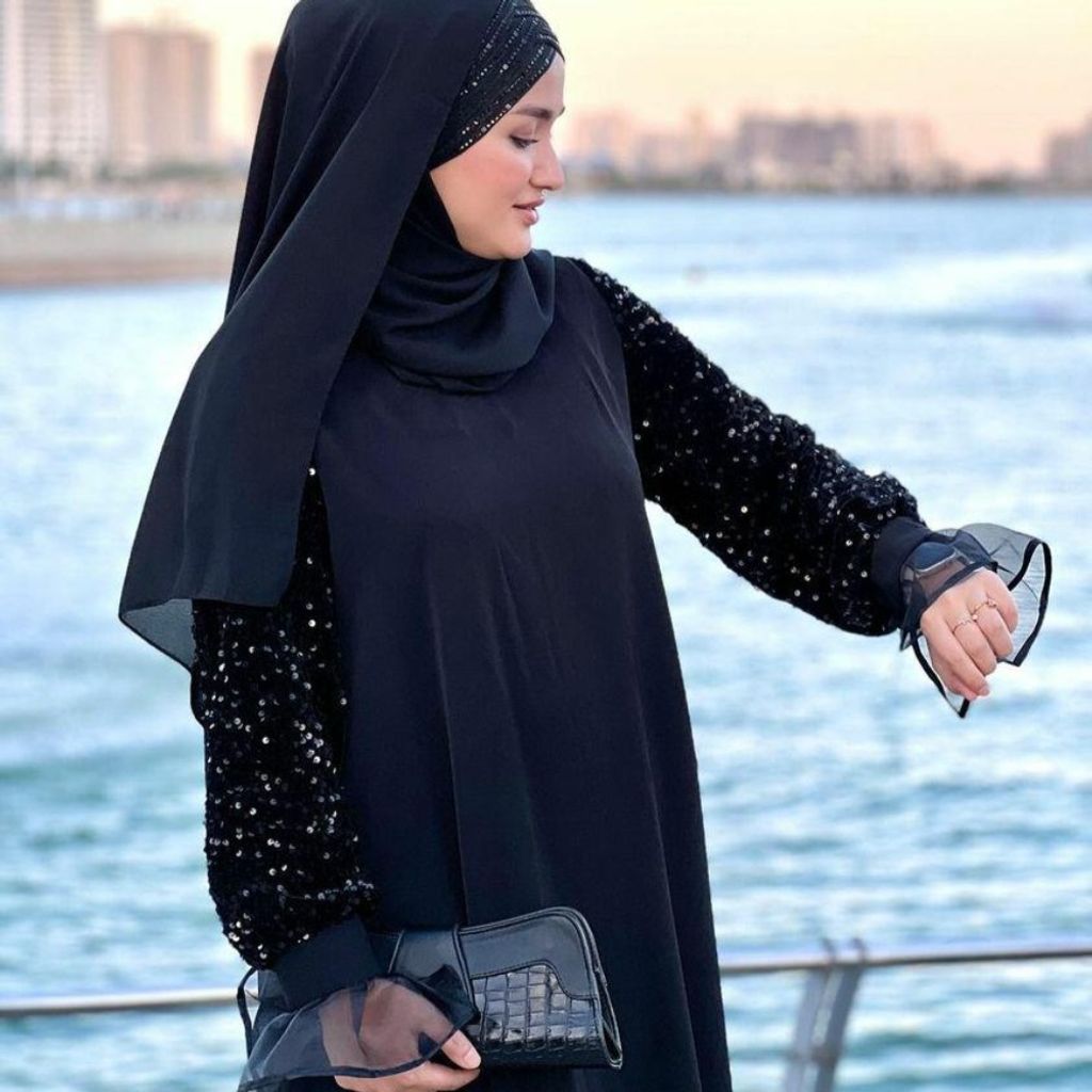 خرید آنلاین عبای آستین پولکی