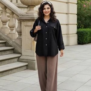 فروش اینترنتی شومیز مانتویی پایین هلال جدید