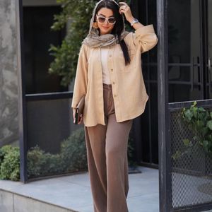 خرید آنلاین مانتو شومیزی پایین هلال صوفیا