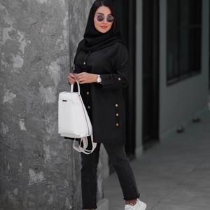 مانتو کوتاه دانشجویی بغل دکمه
