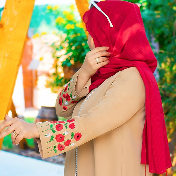 مانتو گلدوزی شقایق