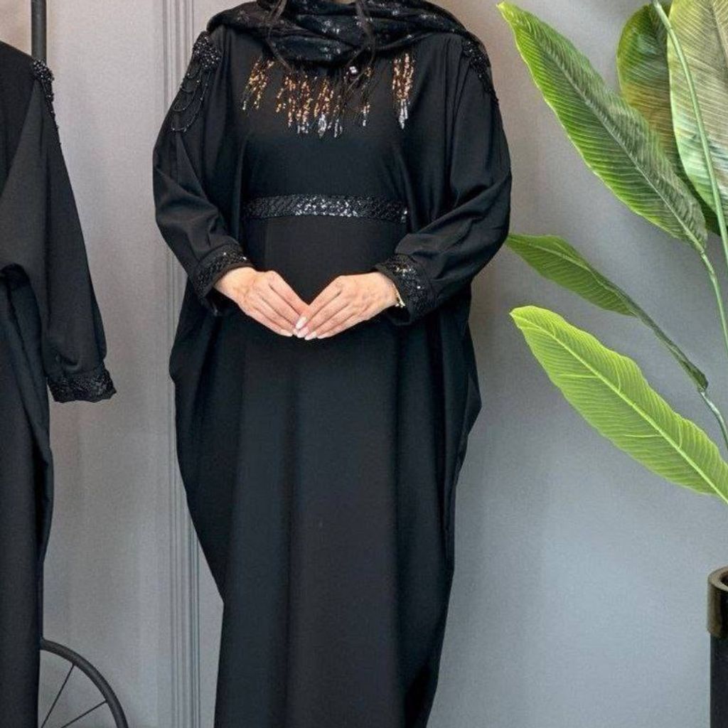 خرید اینترنتی عبایی سر دوش دار مه لقا