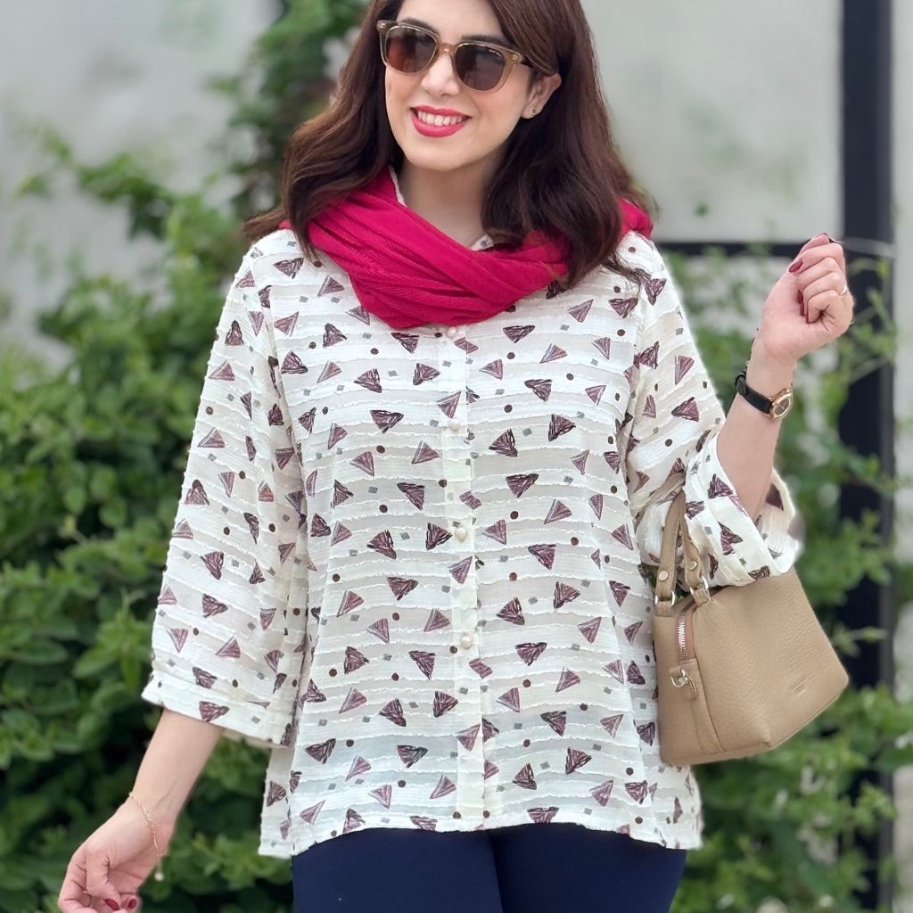 قیمت شومیز زنانه هندسی