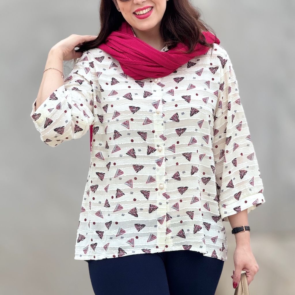 خرید انلاین شومیز زنانه هندسی