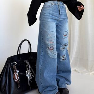 خرید آنلاین شلوار جین فول بگ آبی روشن FRED DENIM کد : 70688