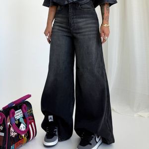 فروش اینترنتی شلوار جین سوپر بگ ذغالی TENO DENIM کد : 70692