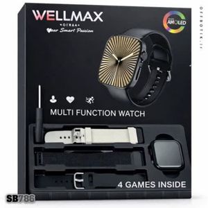 خرید اینترنتی ساعت مچی هوشمند WELLMAX SB786 سری 10 دارای چهار بازی کلی امکانات بدون رقیب