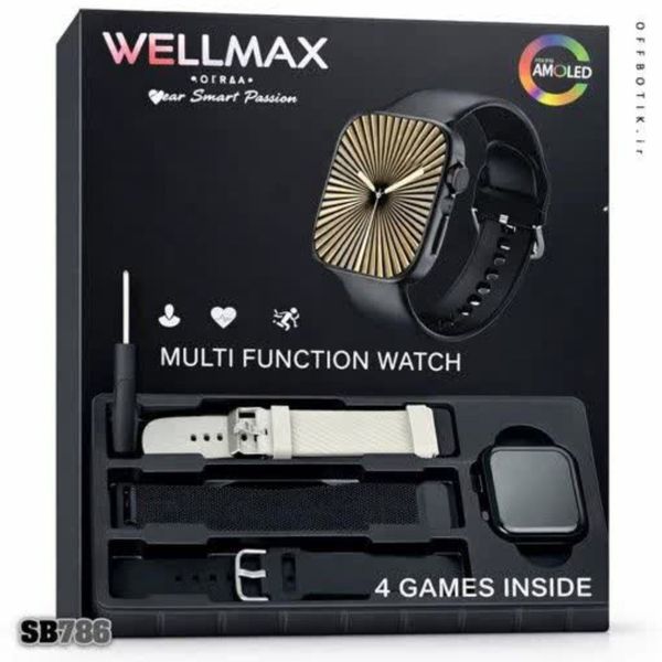 ساعت مچی هوشمند WELLMAX SB786 سری 10 دارای چهار بازی کلی امکانات بدون رقیب