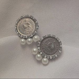 خرید اینترنتی قیمت گوشواره سکه شیر و خورشید دستساز