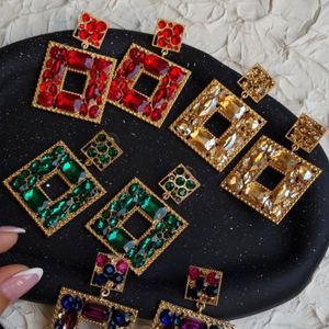 مشخصات گوشواره کریستال رنگی
