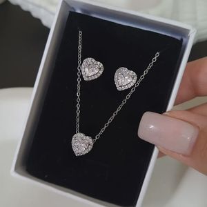 ست قلب جواهری سفید