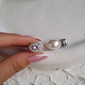 گوشواره جواهری دوطرفه