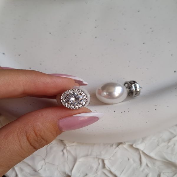 گوشواره جواهری دوطرفه