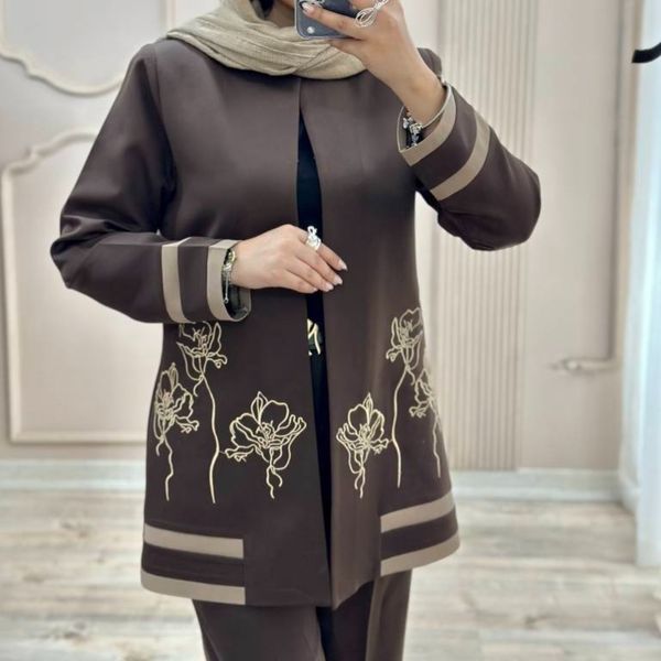 کت شلوار گلدوزی مدل رویا