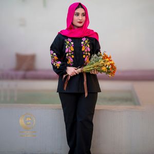 قیمت شومیز و شلوار گلدوزی گلسا
