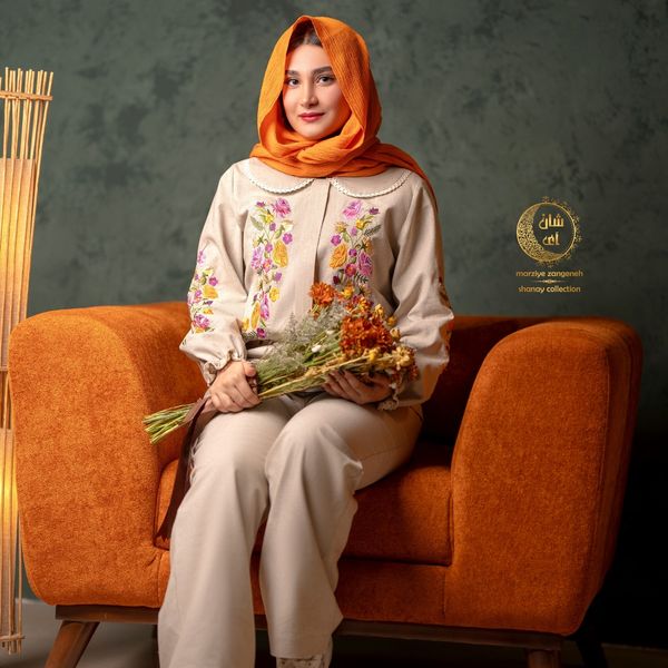 شومیز و شلوار گلدوزی گلسا