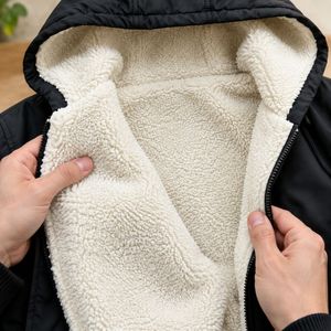 خرید اینترنتی قیمت کاپشن مردانه مشکی داخل تمام خز مدل adidas-مشکی