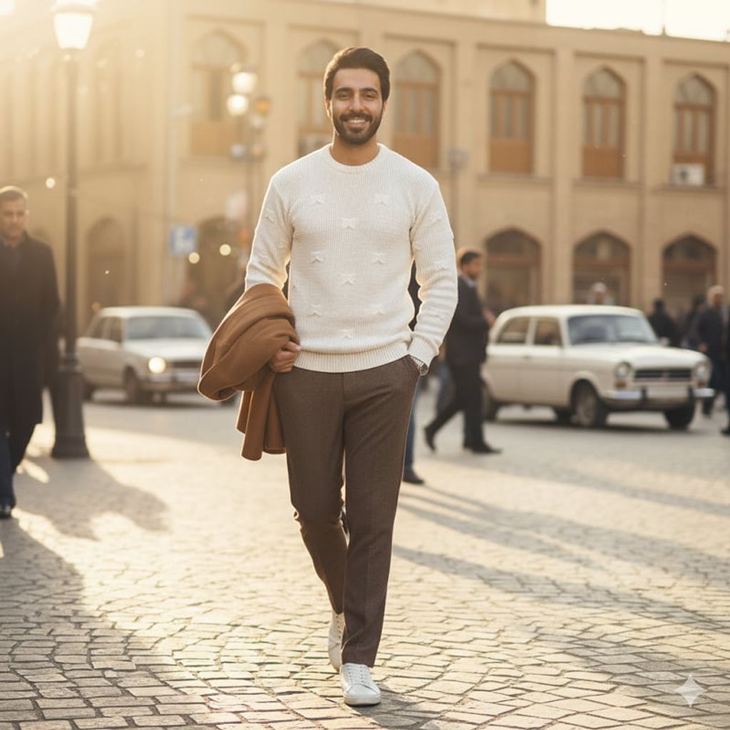 خرید انلاین پلیور زاپ دار سفید مردانه مدلDeta