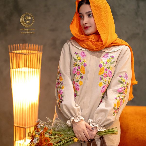 شومیز تک گلدوزی گلسا