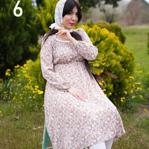 پیراهن پینترستی یقه دانتل گلی vol