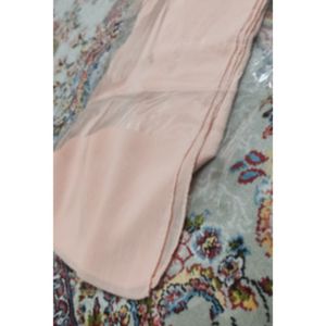 شال حریر کرپ منگوله دار ساده تک رنگ شیک