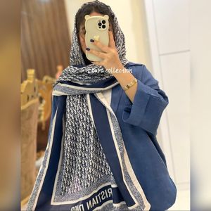 شال دیور سرمه‌ای نخ پنبه