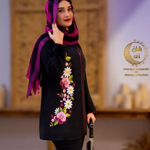 کت تک گلدوزی زنبق