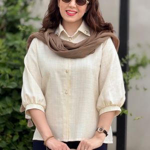 خرید آنلاین شومیز لینن زنانه سولاری