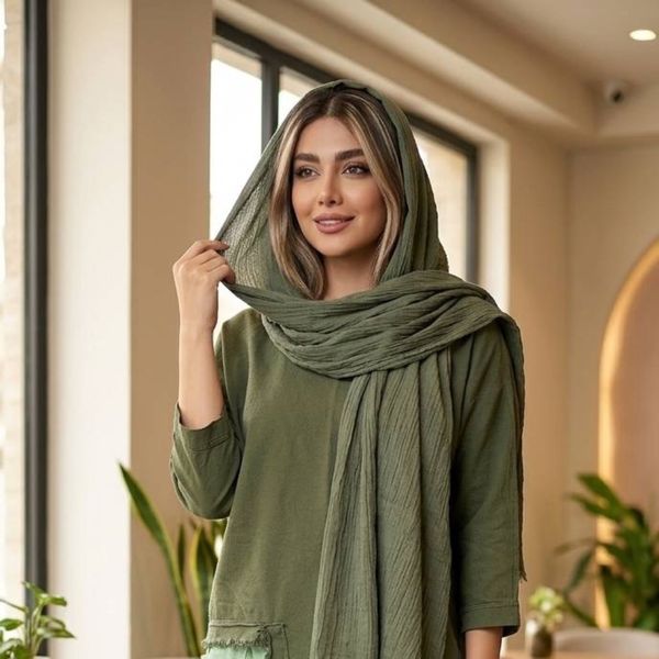 شال الیاف سنگشور شده منگوله دار