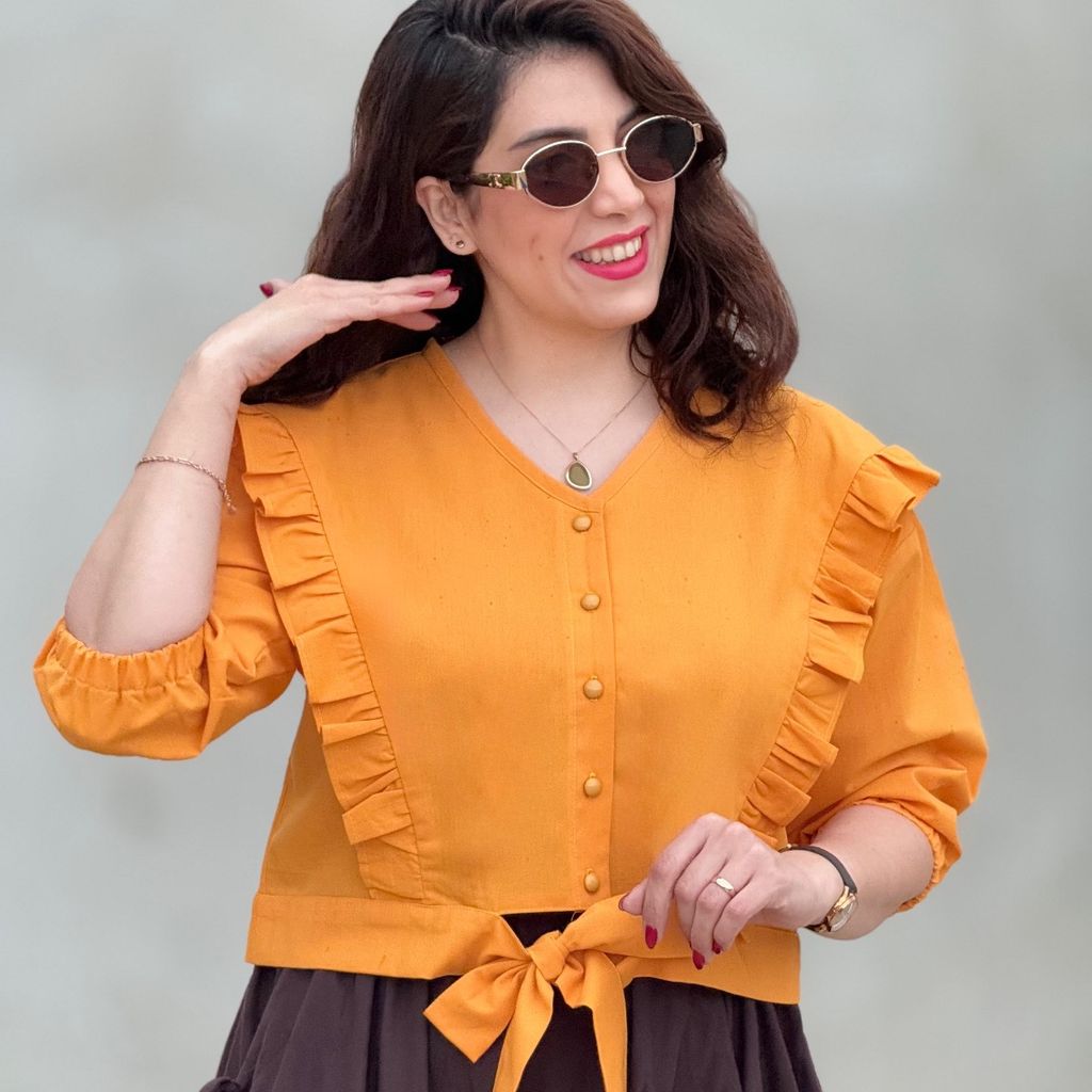 خرید آنلاین شومیز لینن زنانه سرنا