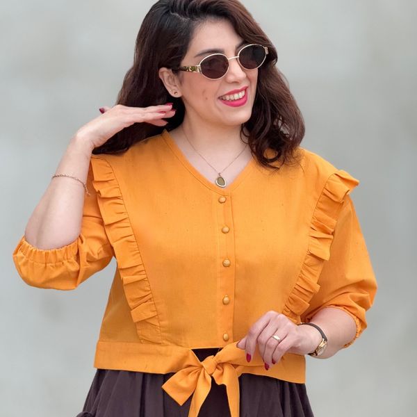 شومیز لینن زنانه سرنا
